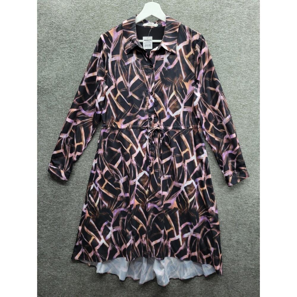 Atelier Dress Women's 4 Mauve Pink Black Quartz High Low NWT - Picture 1 of 12